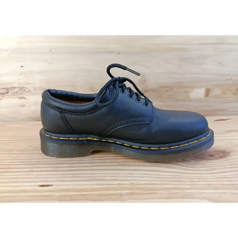 Dr Martens 8053 Black Leather Padded Collar Shoes Oxford Mens 7 Womens 8 EU 39